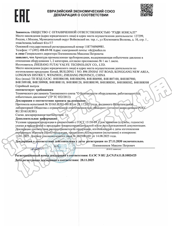 Сертификат API 600